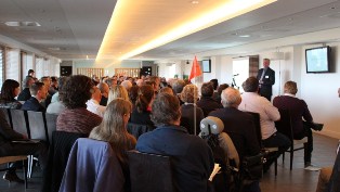 Mike Walters addressing delegates at the Enterprise in Waste Summit, hosted by Norfolk county council last week